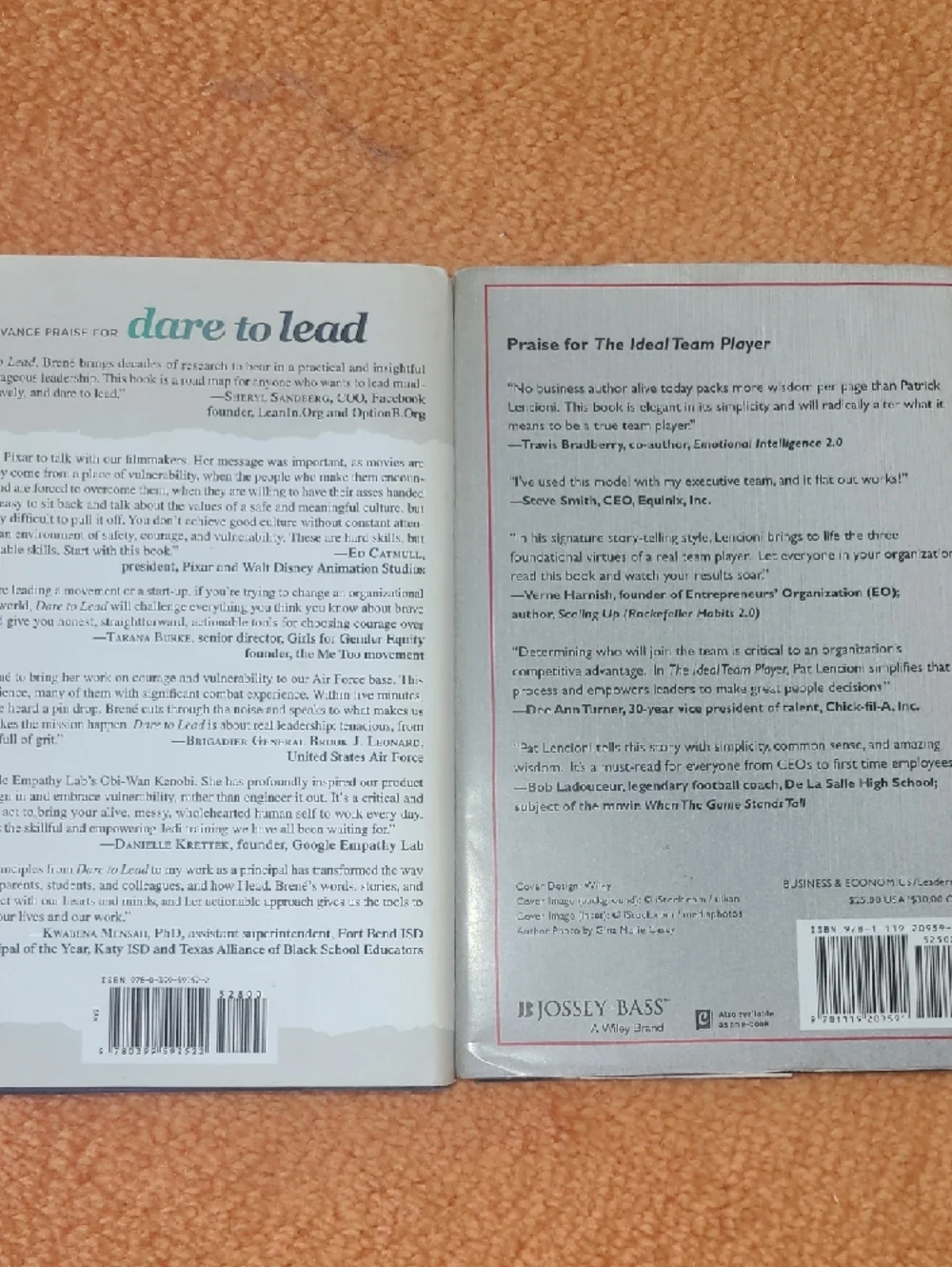 Dare to Lead - The Ideal Team Player Hardcover Books